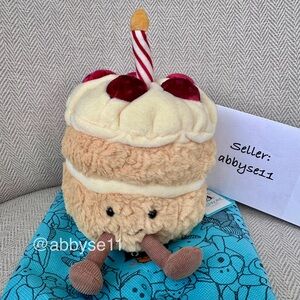 Jellycat Amuseables Birthday Cake Plush Toy NWT Authentic With Dust Bag A2BC